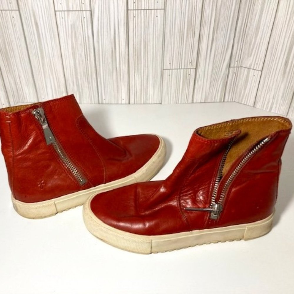 Leather FYRE Gia Lug Zip Bootie Sneaker Clay High Top 7US / Women / F744-W FB932